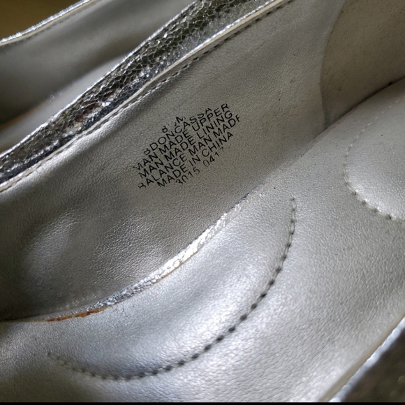 Metallic Silver Block Heels - Picture 6 of 8